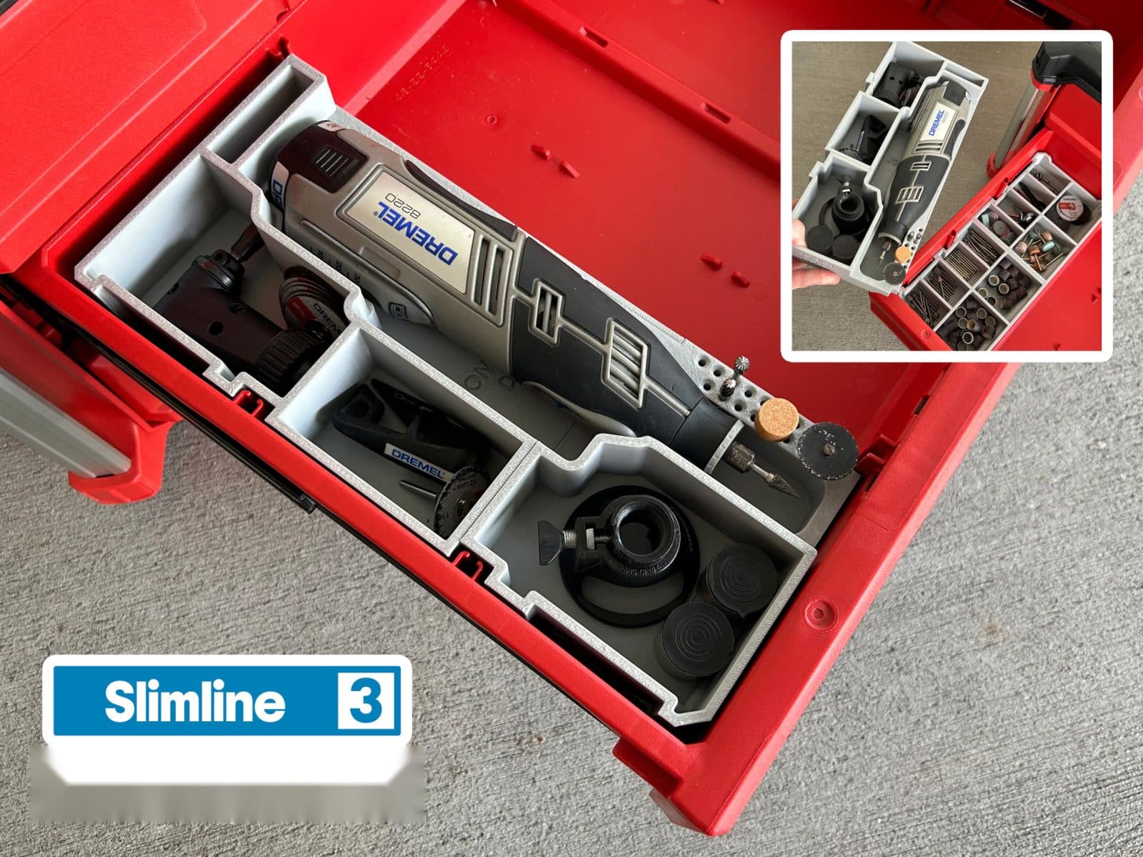Inserto Packout de cajón para Dremel 8220
