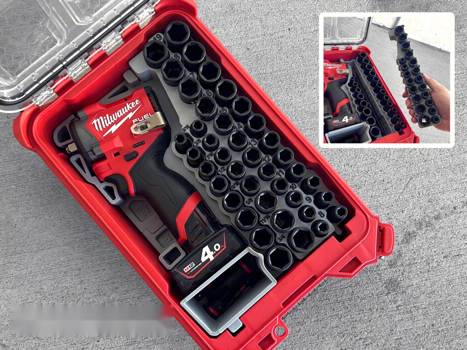 Inserto Packout para atornillador de impacto compacto (stubby) 3/8" (Gen 2) M12